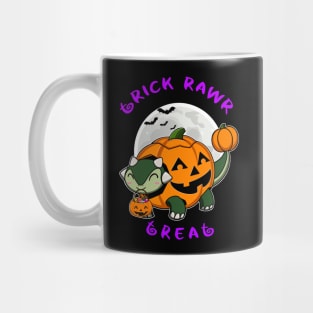 Trick Rawr Treat | Halloween Dinosaur costume cute Ankylosaur kawaii jack o lantern Mug